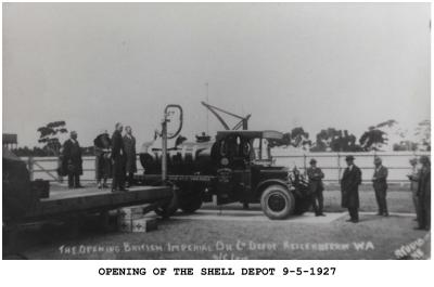 Black and White photograph Opening of Shell Depot 9 May 1927