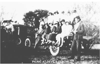 Black and White photograph Picnic at Devil's Elbow