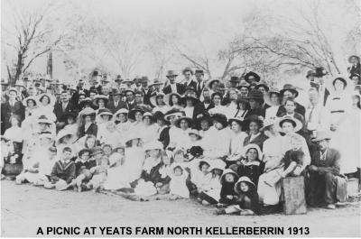 Black and White photograph A picnic at Yeats farm North Kellerberrin 1913