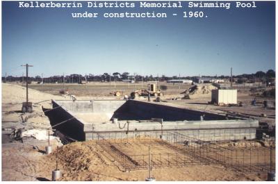 Colour photograph.  Kellerberrin Districts Memorial Hospital under construction 1960