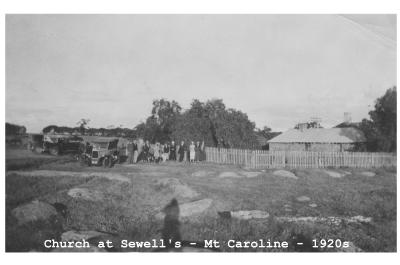 Black and White photograph Chuch at Sewells - Mt Caroline - 1920's