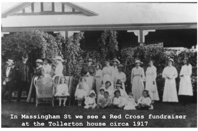 Black and White photograph Red Cross Fundraiser held at Tollerton House, Massingham Street