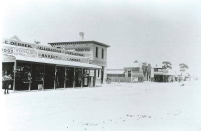 Black and White photograph.  Massingham St, Kellerberrin Central - No Post Office yet