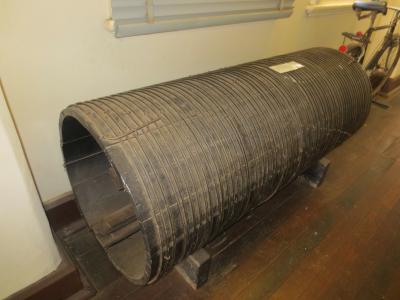 2 WOODEN SECTIONS OF GOLDFIELDS PIPELINE