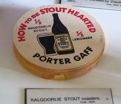 14 CARDBOARD CIRCULAR CARDS - 'KALGOORLIE STOUT'