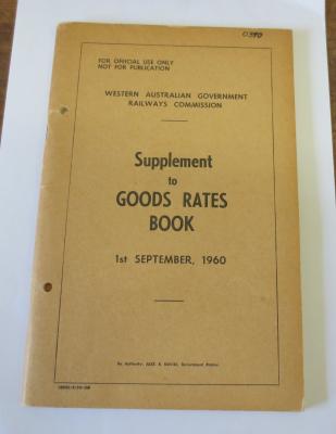 SUPPLEMENT TO GOODS RATES BOOK 1960