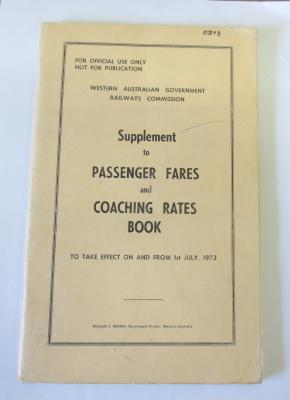 SUPPLIMENT TO PASSENGER FARES& COACHING RATES