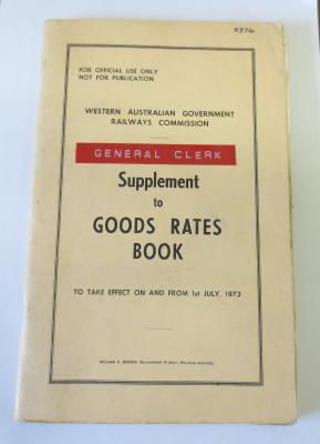SUPPLIMENT TO GOODS RATE BOOK 1973