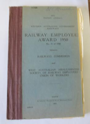 RAILWAY EMPLOYEES AWARD 1950