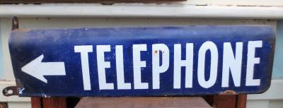 DOUBLE SIDED TELEPHONE SIGN