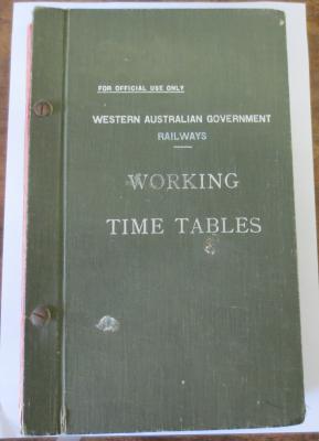 BOOK 9 COPIES OF WAGR 'WORKING TIME TABLES'