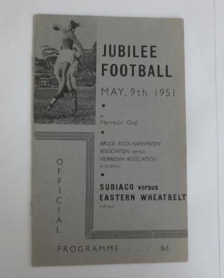 JUBILEE FOOTBALL PROGRAMME 1951