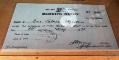 MINERS RIGHT CERTIFICATE NO 31963