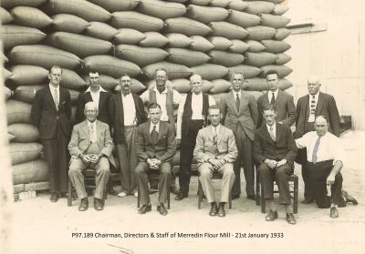 CHAIRMAN ,DIRECTORS & STAFF OF FLOUR MILL MERREDIN JAN 1933