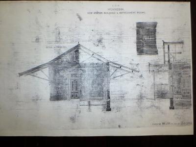 PLAN FILE NO 19410/23 MERREDIN NEW STATIONBUILDINGS & REFRESHMENT ROOMS