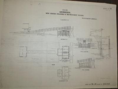 PLAN SHEET NO9 ECR MERREDIN NEW STATION BUILDINGS & REFRESHMENT ROOMS