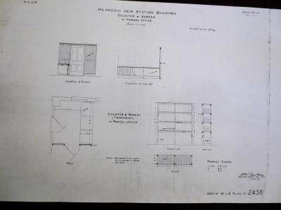 PLAN SHEET 16 COUNTER & SCREEN IN PARCELS OFFICE