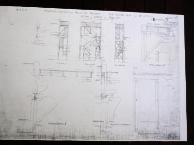 PLAN MRN 54 SIGNAL BOX DETAIL OF STAIRS & BALCONY