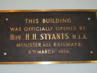 PLAQUE RAILWAY BARRACKS MERREDIN