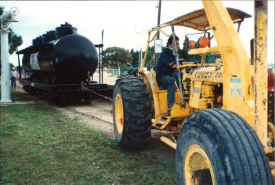 MOVING THE PLUME&DIESEL TANKER TO THE MUSEUM 1990