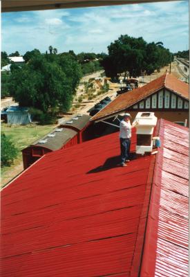 PAINTING WAITING ROOM ROOF --MUSEUM 1996