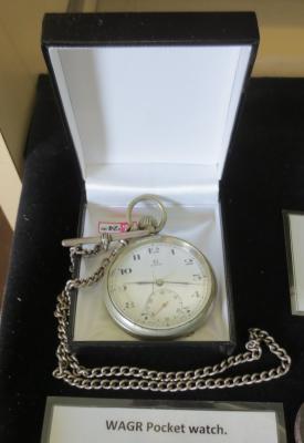 POCKET WATCH WAGR TO FRANK HUNT GUARD