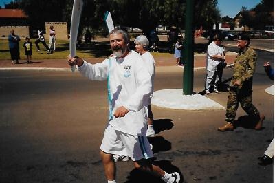 OLYMPIC TORCH BEARER GRAEME SMALLMAN YEAR 2000