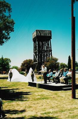 JOHN RUTHERFORD AT UNVEILING OF HORSE 2001