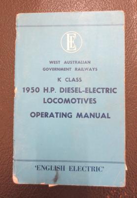 K.CLASS 1950 H.P.DIESEL-ELECTRIC LOCOMOTIVES OPERATING MANUAL