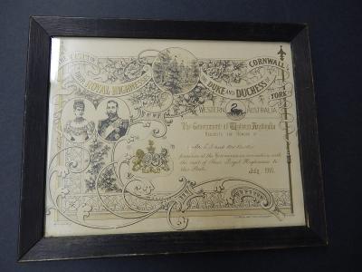 INVITATION, ROYAL VISIT TO WESTERN AUSTRALIA JULY 1901