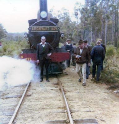 Leschenault Lady at Claymore siding. Taken 11/10/1975. Carter Harbeck