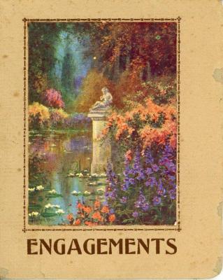 Engagement Booklet compliments of Frank Bradrick store.