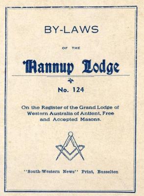 Bylaws Nannup Lodge. No. 124 booklet