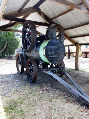 Robey Steam engine. Engine located at Nannup Lions Club park. Robey and Co Ltd