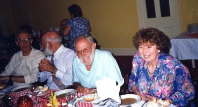 Nannup RSL Dinner 1995 Charles Gilbert, Dave Blythe, ?, Bev Collett