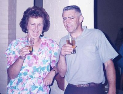 Nannup RSL Dinner 1996 Carol Pinkerton with pub yardman.