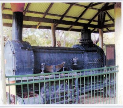 Steam Locomotive "Ballarat" on display in Busselton, Western Australia.