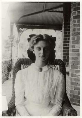 Elinor George Sitting On Front Verandah