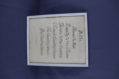 CWA MOTTO FRAMED
