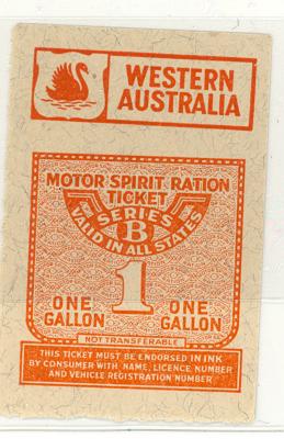 RATION TICKET - MOTOR SPIRITS