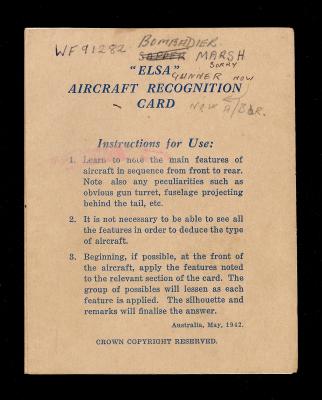 ''ELSA'' AIRCRAFT RECOGNITION BOOK