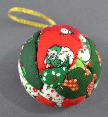 ORNAMENT, CHRISTMAS TREE - FABRIC BAUBLE