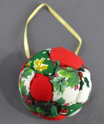 ORNAMENT, CHRISTMAS TREE - FABRIC BAUBLE