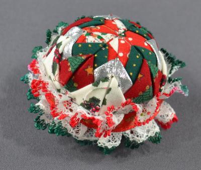 ORNAMENT, CHRISTMAS TREE - FABRIC BAUBLE