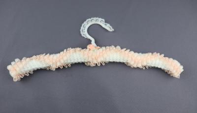 COAT HANGER - CROCHET COVER ADORNED WITH LACE