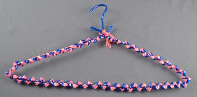 COAT HANGER - DECORATED WITH PINK AND BLUE PLASTIC