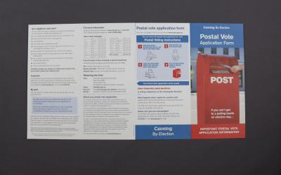 CANNING BY-ELECTION POSTAL VOTE APPLICATION AUSTRALIAN ELECTORAL COMMISSION