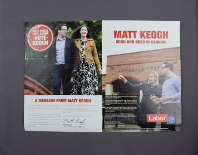 LABOR PARTY CAMPAIGN PAMPHLET- MATT KEOGH