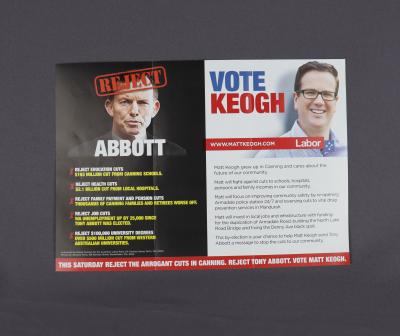 LABOR PARTY CAMPAIGN PAMPHLET- MATT KEOGH