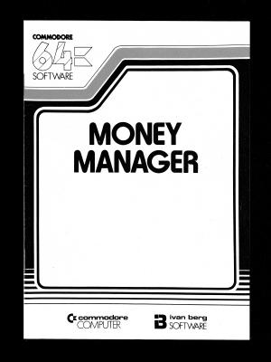 INSTRUCTIONS MONEY MANAGER SOFTWARE COMMODORE 64
